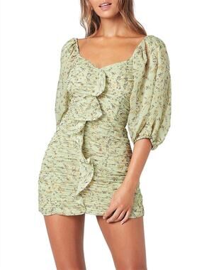 MINKPINK Olla Mini Dress in Multi Floral Green Revolve Size: 
Medium NWOT